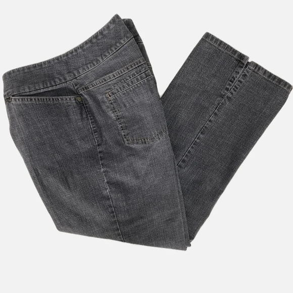 Tribal Cropped Jeans Pants Size 10 Stretch Gray Denim - Picture 2 of 10